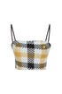 GEOMETRIC PATTERNED SPAGHETTI STRAP CROP TOP