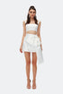Square Collar Shiny Crop Top