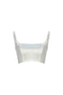 SQUARE COLLAR SHINY CROP TOP