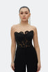 Black Lace Corset Crop Top
