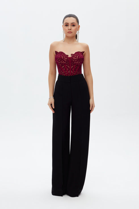 LACE CORSET CROP TOP