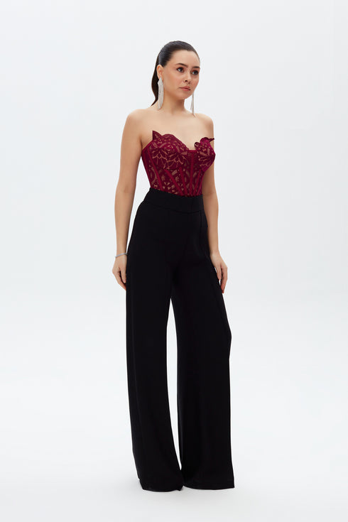 LACE CORSET CROP TOP