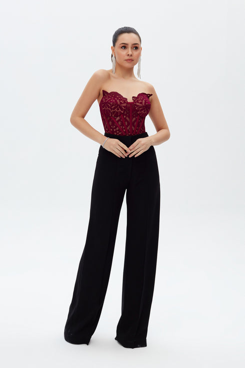 LACE CORSET CROP TOP