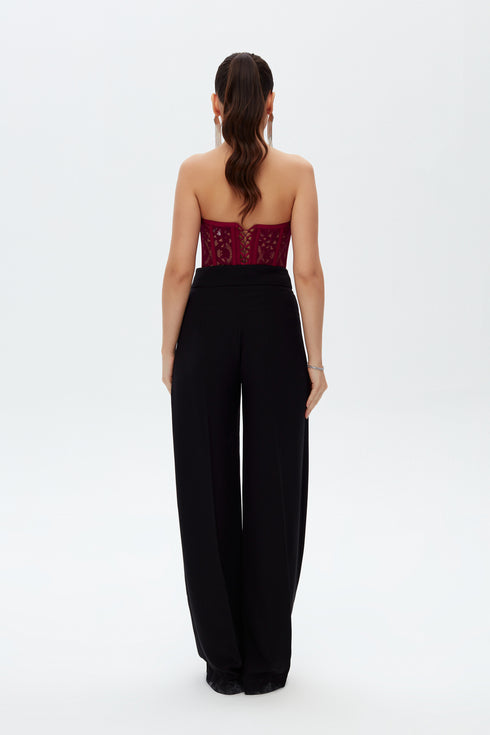 LACE CORSET CROP TOP