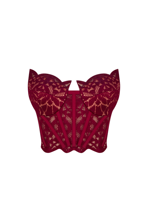 LACE CORSET CROP TOP