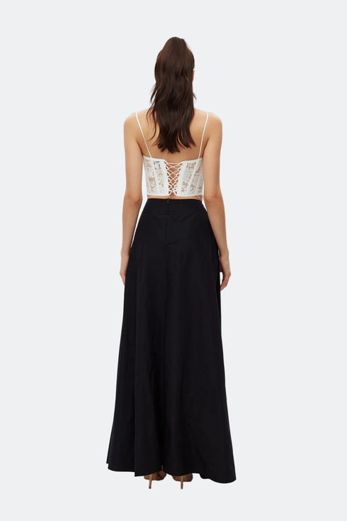 White Lace Corset Crop Top