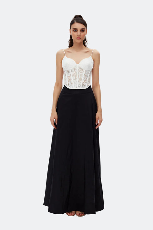 White Lace Corset Crop Top