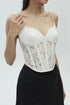 WHITE LACE CORSET CROP TOP