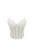 WHITE LACE CORSET CROP TOP