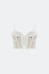 White Lace Corset Crop Top