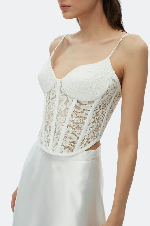 Athens Lace Corset Crop Top