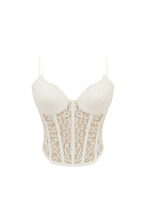 ATHENS LACE CORSET CROP TOP