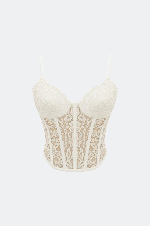 Athens Lace Corset Crop Top