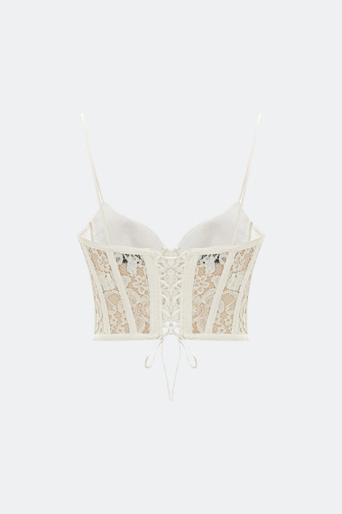 Athens Lace Corset Crop Top