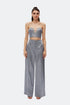 Sweetheart Neck Stone Embroidered Crop Top