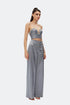 Sweetheart Neck Stone Embroidered Crop Top