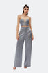 Sweetheart Neck Stone Embroidered Crop Top