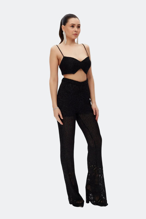 Belize Shiny Flare Trousers