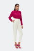 Dark fuchsia pleat detailed blouse