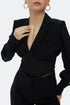 Black Pleated Corset Blouse