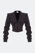 Black Pleated Corset Blouse