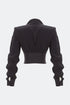 Black Pleated Corset Blouse