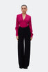 Raspberry Pleated Corset Blouse