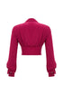 Raspberry Pleated Corset Blouse