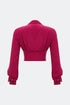 Raspberry Pleated Corset Blouse