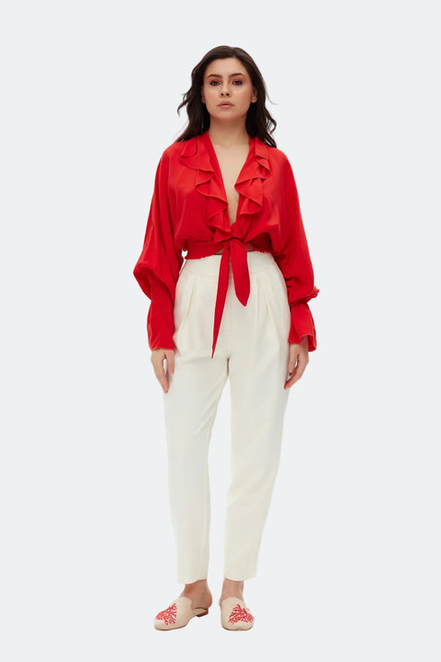 Flounce Detailed Blouse