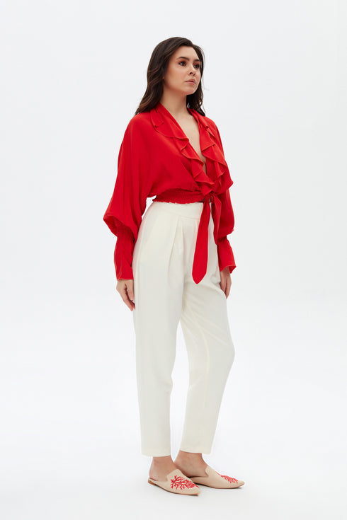 Flounce Detailed Blouse