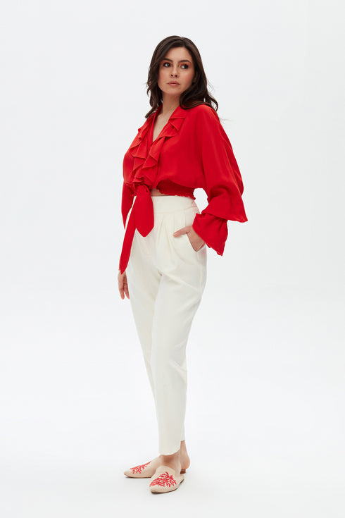 Flounce Detailed Blouse