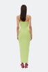 Light lime chest slit detail dress