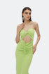 Light lime chest slit detail dress