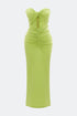 Light lime chest slit detail dress