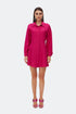 Fuchsia shirt mini dress