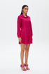 Fuchsia shirt mini dress