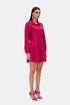 Fuchsia shirt mini dress