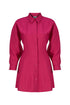 Fuchsia shirt mini dress