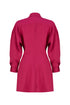 Fuchsia shirt mini dress
