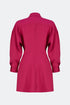 Fuchsia shirt mini dress