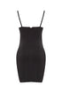 Black square neck bodycon mini dress