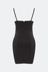 Black square neck bodycon mini dress