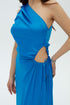 Drape Detailed Cut Out Long Dress