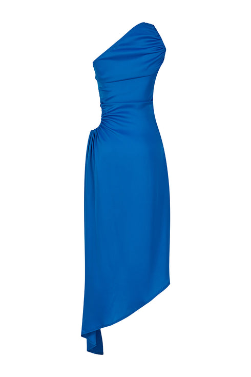 Drape Detailed Cut Out Long Dress