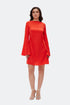 Back Detailed Mini Satin Dress