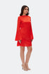 Back Detailed Mini Satin Dress