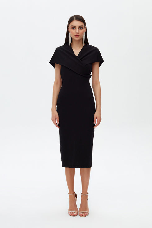 Classy Back Cut Out Midi Dress