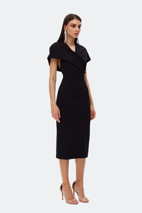Classy Back Cut Out Midi Dress