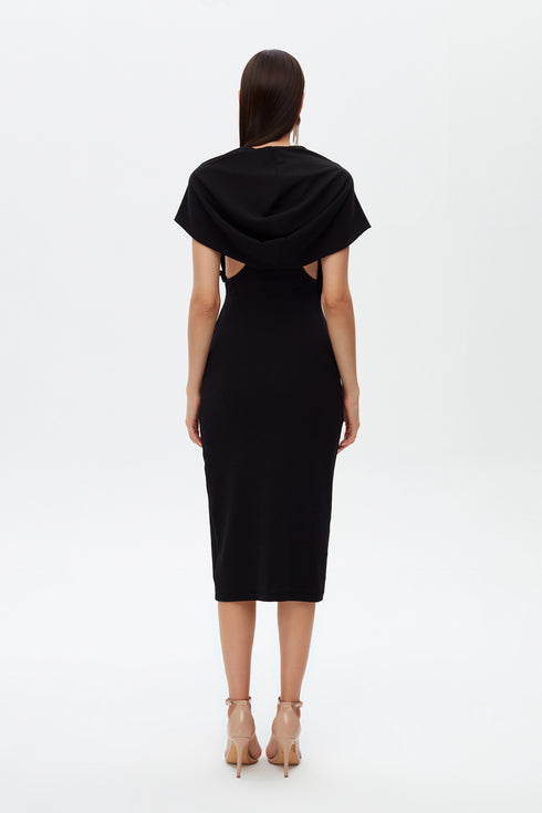 Classy Back Cut Out Midi Dress